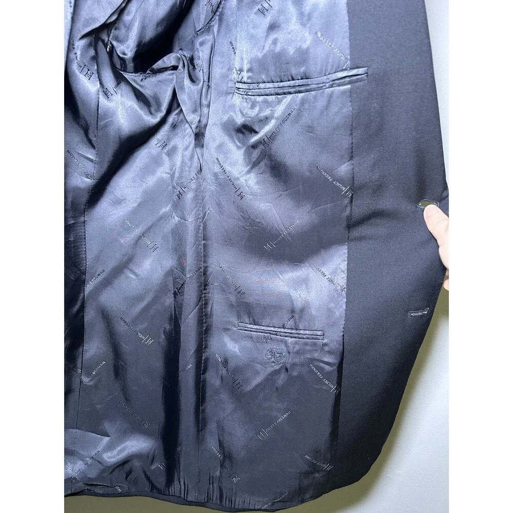 Hickey Freeman Men’s Madison Wool/Cashmere Sports Coat Blazer (BLACK) Size 44R